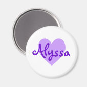 Aimant Alyssa en violet (Recto/Verso)