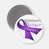 Aimant Alzheimer's Disease Awareness Ribbon (Recto/Verso)