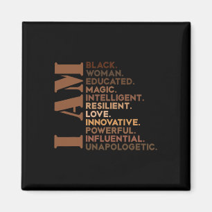 Aimant Am Black Woman Educated Melanin Black History Mont