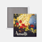 Aimant Amalfi Italie voyage vintage (Recto/Verso)