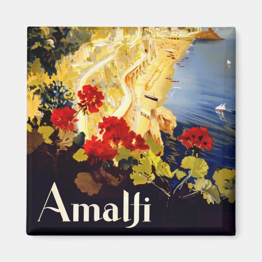 Aimant Amalfi Italie voyage vintage (Devant)