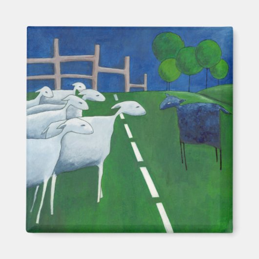 Aimant Amande de mouton noir (Devant)