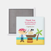 Aimant Amande de pirate Merci (Recto/Verso)