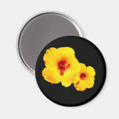 Aimant Amande d'hibiscus jaune (Recto/Verso)