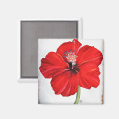 Aimant Amande d'hibiscus rouge (Recto/Verso)