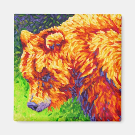 Aimant Amande d'ours jaune (Devant)