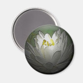 Aimant Amande Lily d'eau blanche (Recto/Verso)