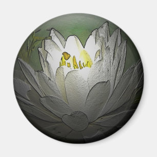 Aimant Amande Lily d'eau blanche