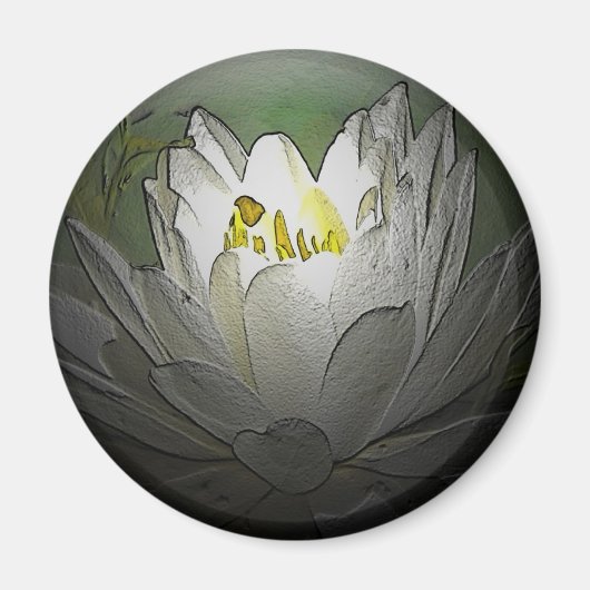 Aimant Amande Lily d'eau blanche (Devant)
