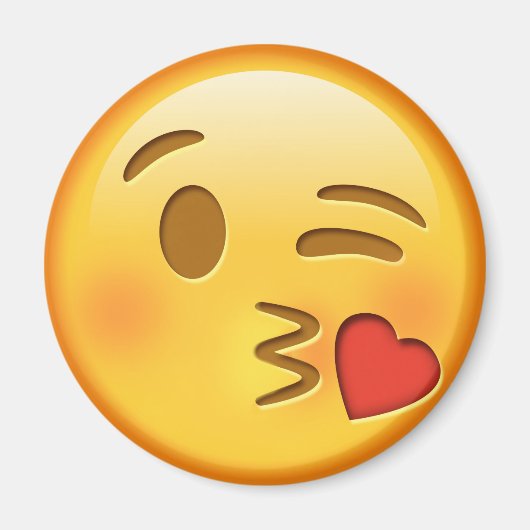 Aimant Amant autour émoji drôle (Devant)