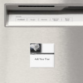 Aimant Amant de chat perse blanc drôle (In Situ (Lave-vaisselle))