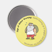 Aimant Amant de Noël amusant : Réchauffement climatique e (Recto/Verso)