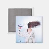 Aimant Amant drôle de la journée des cheveux mal (Recto/Verso)
