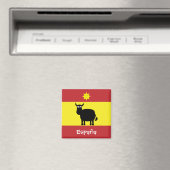 Aimant Amant Drôle Espagnol Bull & Sun España Drapeau (In Situ (Lave-vaisselle))
