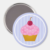 Aimant Amante à cerise Kawaii Cupcake (Recto/Verso)