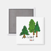 Aimant Amante de la forêt de la nature (Recto/Verso)