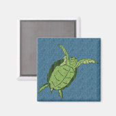 Aimant Amante de la tortue de mer (Recto/Verso)
