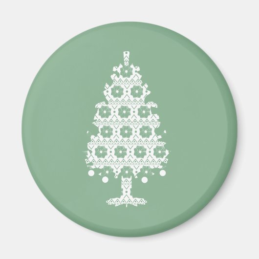 Aimant Amante d'hiver Knit Christmas Tree (Devant)