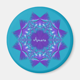 Aimant AMARA ~ STAR ! Purple et Aqua ~ Design étonnant