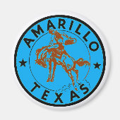 Aimant Amarillo TX Vintage (Devant)