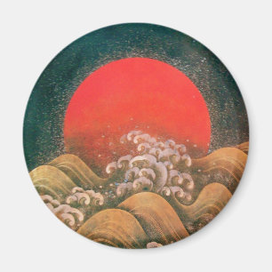 Aimant AMATERASU, GODDESS SOLEIL, or noir rouge