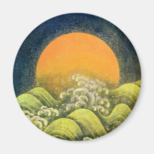 Aimant AMATÉRASU, GODDESS SOLEIL, vert jaune noir