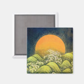 Aimant AMATÉRASU, GODDESS SOLEIL, vert jaune noir (Recto/Verso)