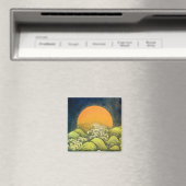 Aimant AMATÉRASU, GODDESS SOLEIL, vert jaune noir (In Situ (Lave-vaisselle))