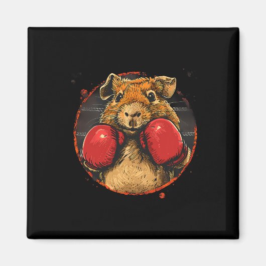 Aimant Amateur de cochons d'Inde de boxe Gants de boxe Ki (Devant)