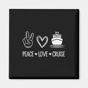 Aimant Amateur de croisière - Paix Amour Croisière - Croi