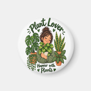 Aimant Amateur de plantes – Plus heureux avec des plantes