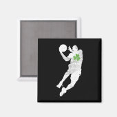 Aimant Amateurs de basket-ball Vert Shamrock St patrick f (Recto/Verso)