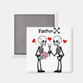 Aimant Amateurs de skeletons (Recto/Verso)