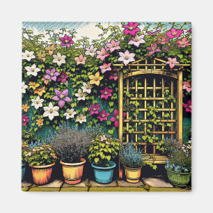 Aimant Amateurs plantes et jardiniers Clematis Trellis