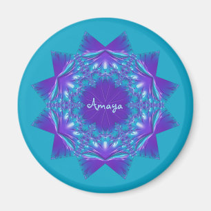 Aimant AMAYA ~ STAR! Violet et Aqua ~ Design Époustouflan