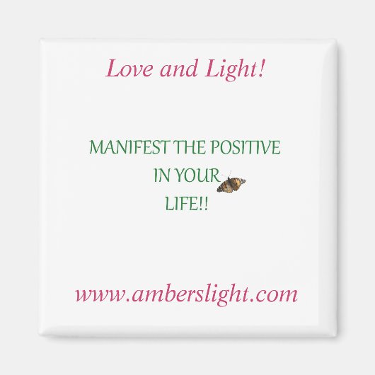 Aimant Ambers Love and Light Frig Magnet! (Devant)