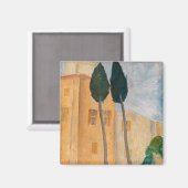 Aimant Amedeo Modigliani - Cyprès et maisons à Cagnes (Recto/Verso)