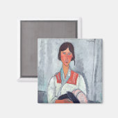 Aimant Amedeo Modigliani - Femme tzigane avec bébé (Recto/Verso)