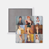 Aimant Amedeo Modigliani - Masterpieces Collage (Recto/Verso)