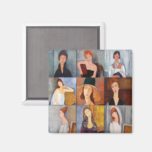 Aimant Amedeo Modigliani - Masterpieces Collage (Recto/Verso)