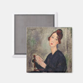 Aimant Amedeo Modigliani - Portrait de Dedie Hayden (Recto/Verso)