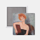 Aimant Amedeo Modigliani - Robe de soirée pour filles rou (Recto/Verso)