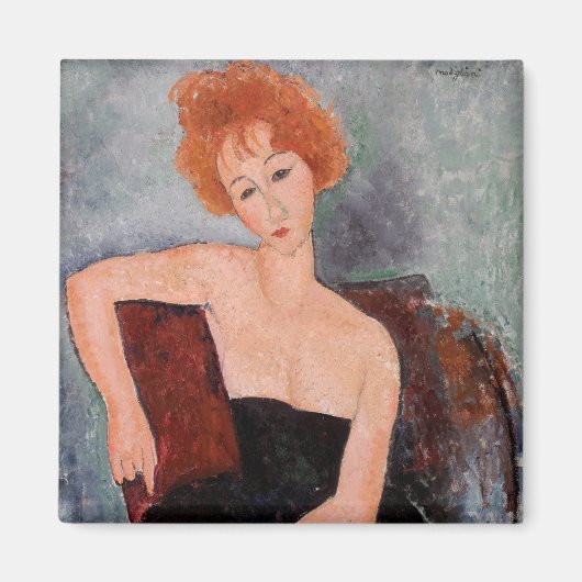 Aimant Amedeo Modigliani - Robe de soirée pour filles rou (Devant)