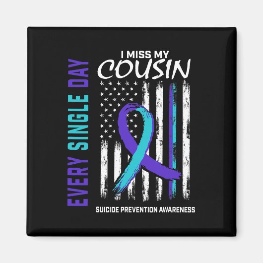 Aimant Amer De Prévention Du Suicide De Mon Cousin Me Man (Devant)