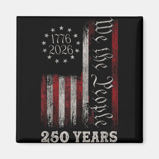 Aimant America 250th Birthday Us Flag 250 Years We The Pe (Devant)