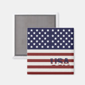 Aimant America Drapeau américain Motif américain (Recto/Verso)