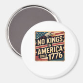 Aimant America Flag Decor No Kings In America Since 1776 (Recto/Verso)