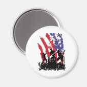 Aimant America Rocks - emo rock punk band usa flag (Recto/Verso)