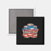 Aimant Américain Ameri Can 4 juillet Rétro Usa Bière Patr (Recto/Verso)