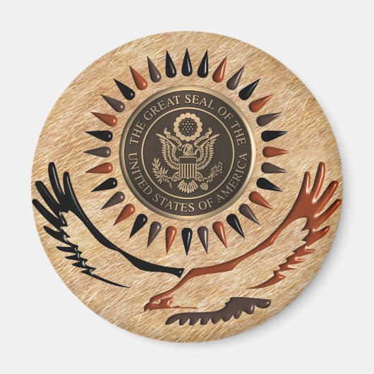 AIMANT AMÉRICAIN BRONZE SEAL EAGLE (Devant)